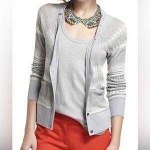 Anthropologie Postmark Shimmer Metallic Cardigan